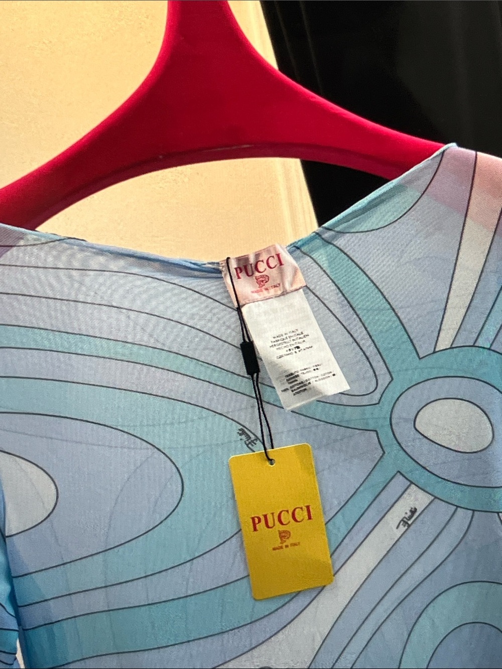 Emilio Pucci Sky Blue & Aqua Abstract Print Maxi Dress - Picture 2 of 9